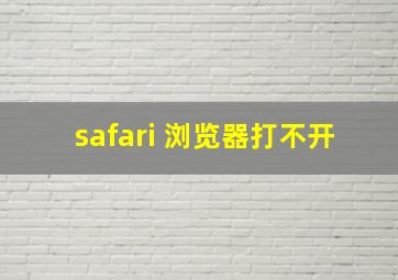 safari 浏览器打不开